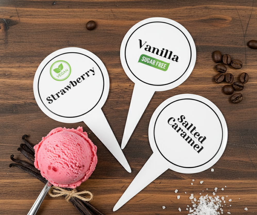 12 pcs Gelato Flavor Markers, Ice Cream Flavor Signs, Flavor Tags