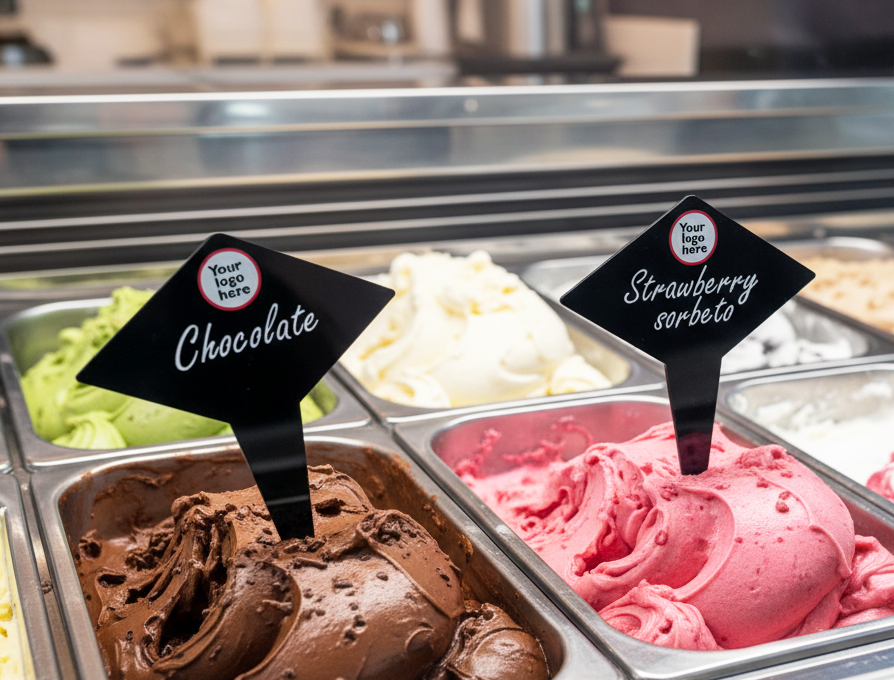 12 pcs Gelato Flavor Markers, Ice Cream Flavor Signs, Flavor Tags