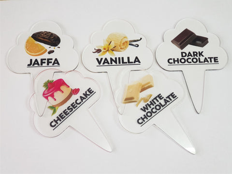35 pcs Gelato Flavor Markers, Ice Cream Labels, Flavor Tags,Gelato Stickers, Ice Cream Sticks