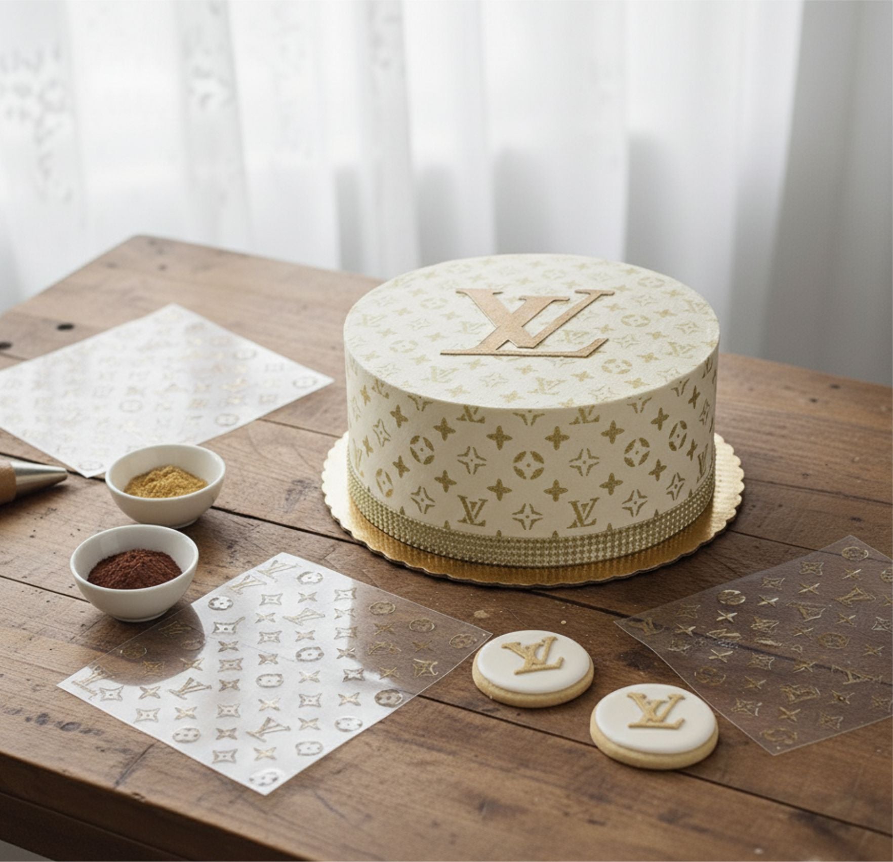 Designer Airbrush Cake Stencil, Cookie Stencil|Designer Mode Schablonen, Shablonen Fashion