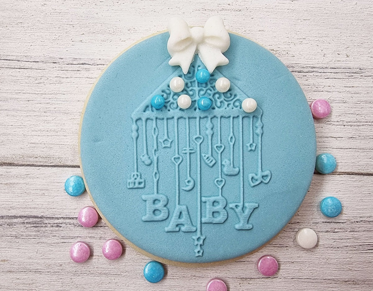 Crethinkaty 2 Pieces Baby Shower Fondant Embosser It's a girl and Crethinkaty 2 Pieces Baby Shower Fondant Embosser It's a girl and