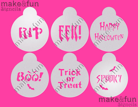 6 pcs Halloween, Cookie Stencil, Cake stencil|6 Stück Halloween Schablonen, Airbrush
