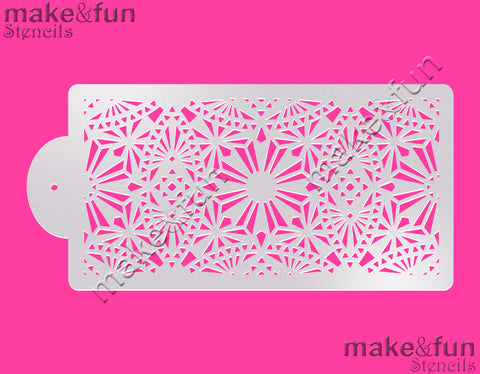 Abstract Cake Stencil, Face Painting Stencil||Abstract Print Schablonen, Airbrush und Royal Icing