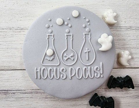 Halloween Fondant Embosser Stamp Hocus|Designer Fondant Embosser Stamp