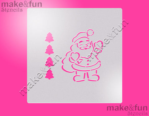 Christmas Santa Claus PYO Cookie Stencil|Kuchen Schablonen, Airbrush und Royal Icing