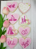 3 pcs Wedding Cake Stencil, Cookie Stencil, Engagement|3 Stück Hochzeit Schablonen, Torten Schablone