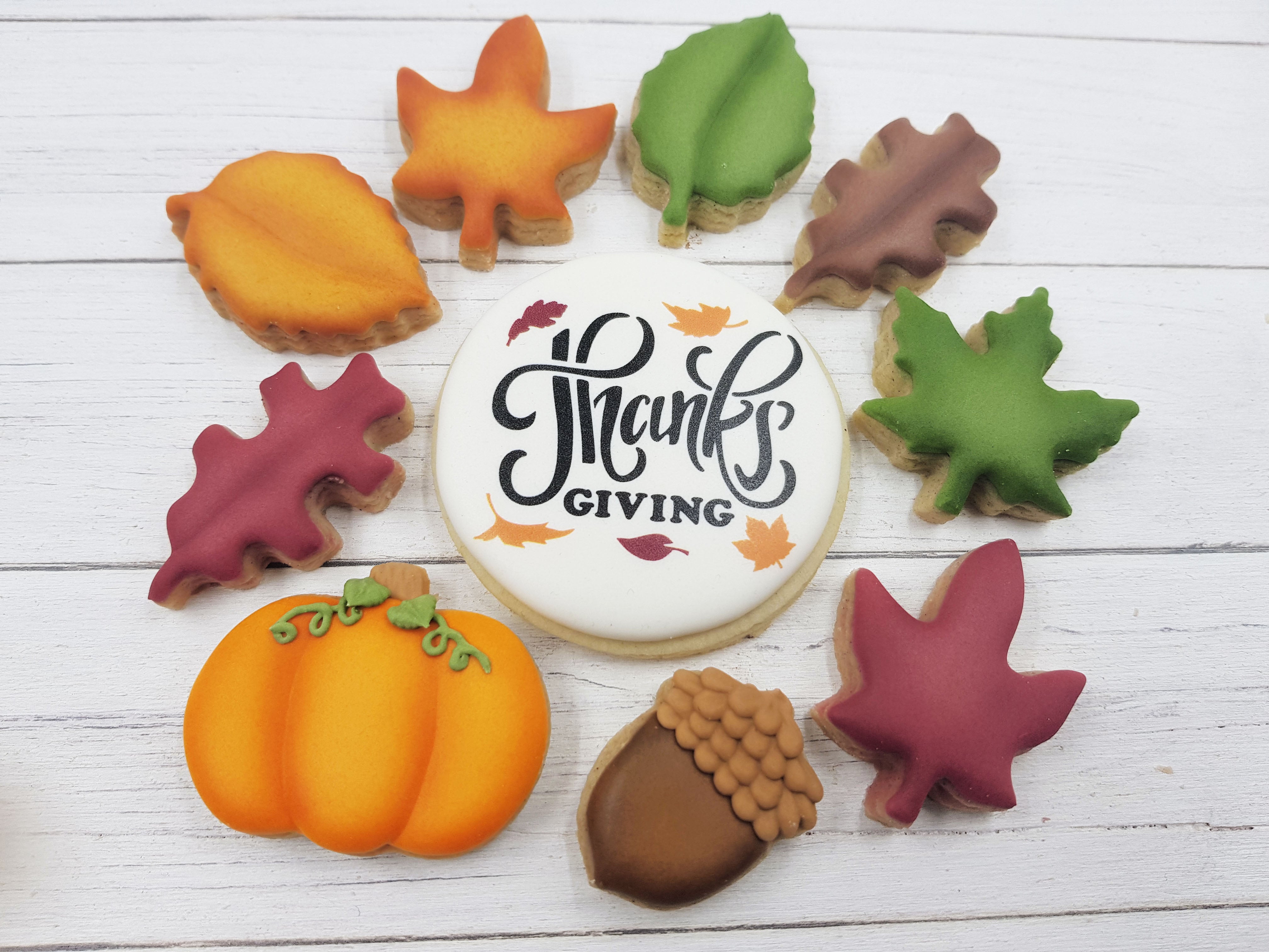 5.5"x5.5" Cookie Stencil, Thanksgiving, Craft Stencil|Fellmuster Schablonen, Airbrush und Royal Icing