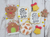 Christmas ginger Cookie Stencil, Airbrush Stencil|Weihnachten Schablone, Torten Schablonen