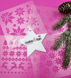 Christmas Cookie Stencil, Airbrush Stencil|Weihnachten Schablone, Torten Schablonen