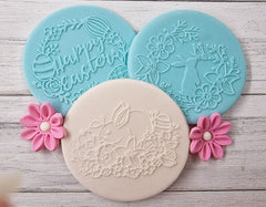 3pcs Set Easter Fondant Embosser Debosser Stamp|Designer Fondant Embosser Stamp