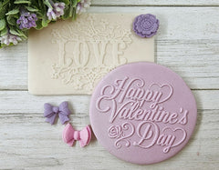 2pcs Set Valentines Fondant Embosser Debosser Stamp|Designer Fondant Embosser Stamp