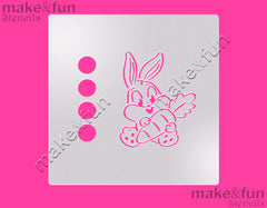 PYO Cookie Stencil, Cake Rabbit Stencil|Geburstag Schablonen, Airbrush und Royal Icing