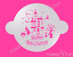 Halloween Cake Stencil, Cookie Stencil, Airbrush|Halloween Schablonen, Airbrush und Royal Icing