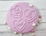 Valentines Fondant Embosser Debosser Stamp|Designer Fondant Embosser Stamp