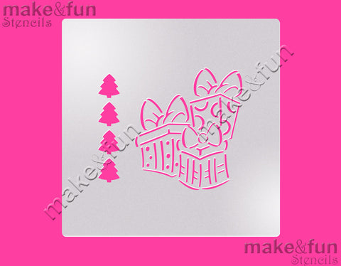 PYO Cookie Stencil, Gifts Christmas Cake Stencil|Kuchen Schablonen, Airbrush und Royal Icing