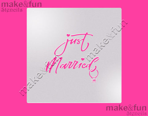 5.5"x5.5" Cookie Wedding day Stencil|Fellmuster Schablonen, Royal Icing