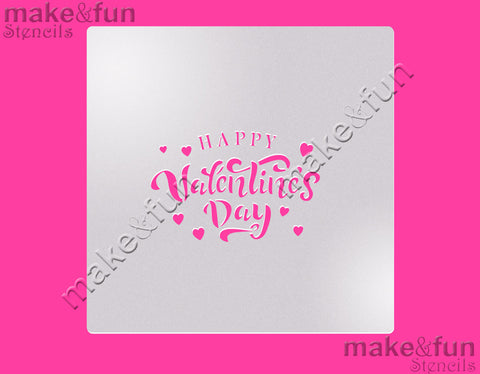 5.5"x5.5" Cookie Stencil, Valentines Craft Stencil|Fellmuster Schablonen, Airbrush und Royal Icing