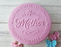 Mothers Day Fondant Embosser Debosser Stamp|Designer Fondant Embosser Stamp