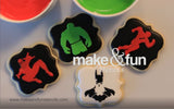 4 pcs Superheroes cookie stencil, cupcake stencils|4 Stück Super Helden Schablonen, Airbrush Schablone