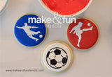 3 pcs Soccer Cookie Stencil, Custom Stencil|3 Stück Fußball Torten Shablonen, Royal Icing und Airbrush
