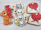 PYO Cookie Stencil, Cake Valentines Stencil|Geburstag Schablonen, Airbrush und Royal Icing