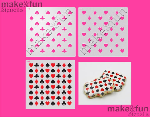 2 Piece Stencil set, Card Cookie Stencil Airbrushing|Fellmuster Schablonen, Airbrush und Royal Icing