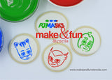 4 pcs Cookie Stencil, Cake Stencil Airbrush|4 Stück PJ Masks Schablonen, Airbrush und Royal Icing