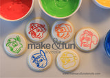 6 pcs Paw Cookie stencil, Airbrush stencils|6 Stück Schablonen, Airbrush und Royal Icing