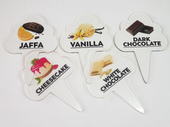16 pcs Gelato Flavor Markers, Ice Cream Labels, Flavor Tags, Gelato Stickers, Ice Cream Sticks