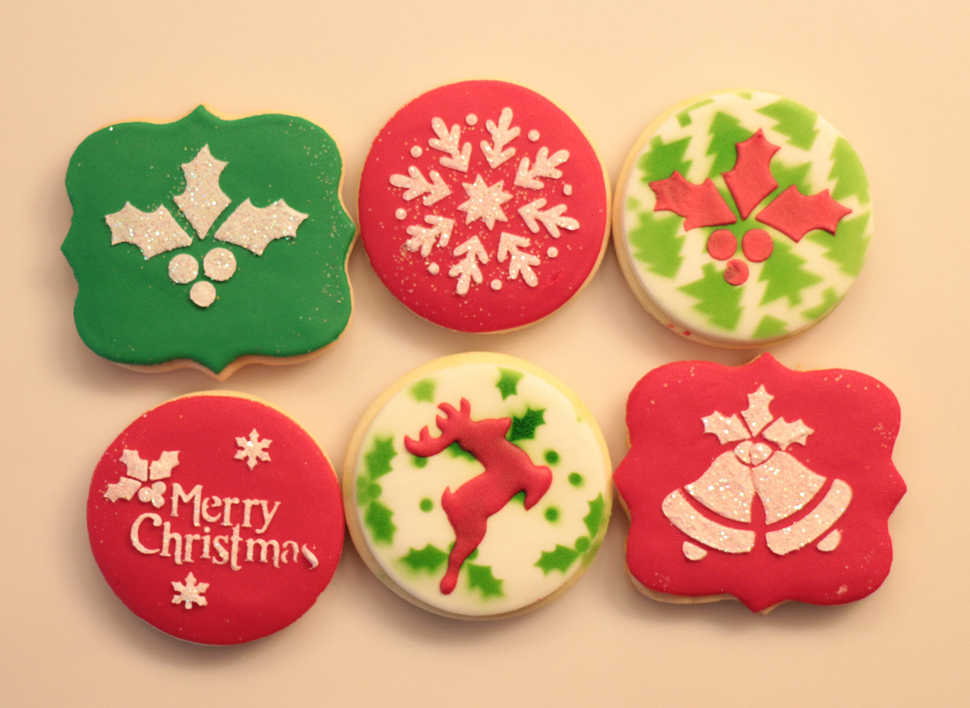 4 pcs Christmas Stencil, Cookie Stencil, Cake Stencil|4 Stück Weihnachten Schablonen