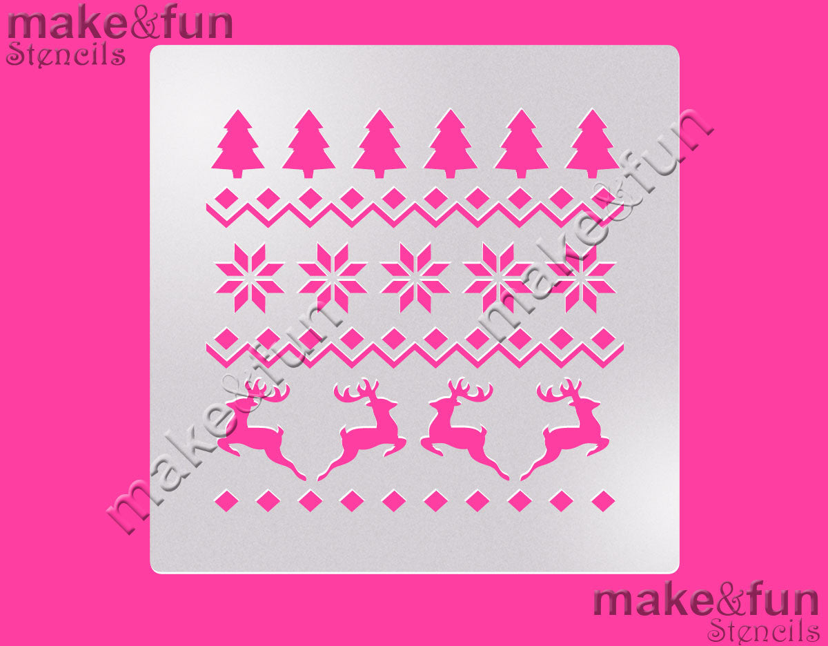 Christmas Cookie Stencil, Airbrush Stencil|Weihnachten Schablonen, Rentier Schablone