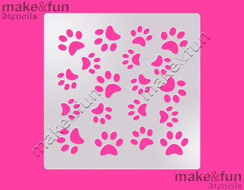 5.5"x5.5" Dog Pattern Cake Stencil, Airbrushing, DYO|Fellmuster Schablonen, Royal Icing