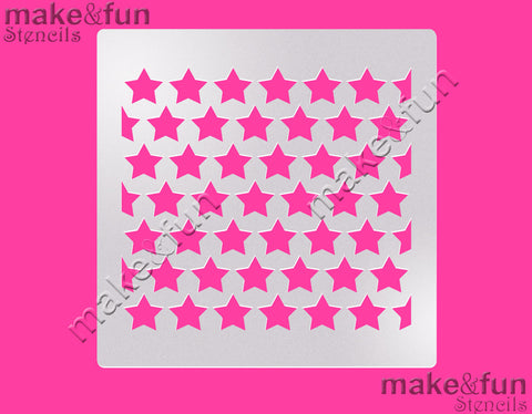 Stars Pattern Cookie Stencil, Airbrushing Stencil|Schablone Kuchen Airbrush Schablonen
