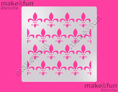 Fleur de Lis Cake Stencil, Airbrushing, DYO|Schablonen, Royal Icing Schablone