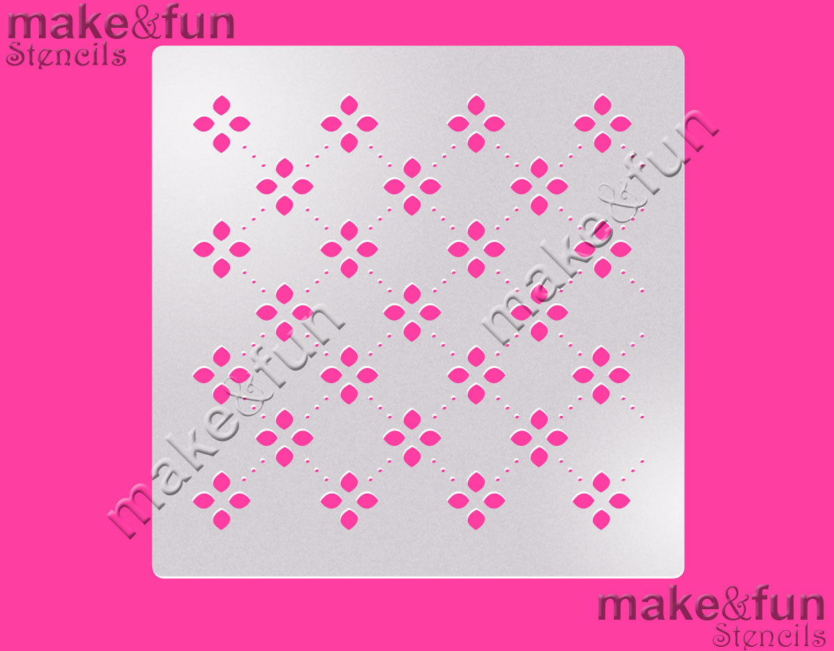 5.5"x5.5" Pattern Cookie Stencil, Cake Airbrushing|Fellmuster Schablonen, Airbrush und Royal Icing