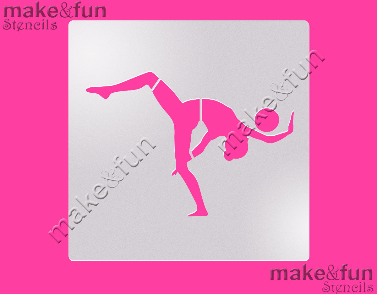 Gimnastic Pattern Cake Stencil, Airbrushing, DYO|Schablonen, Royal Icing Schablone