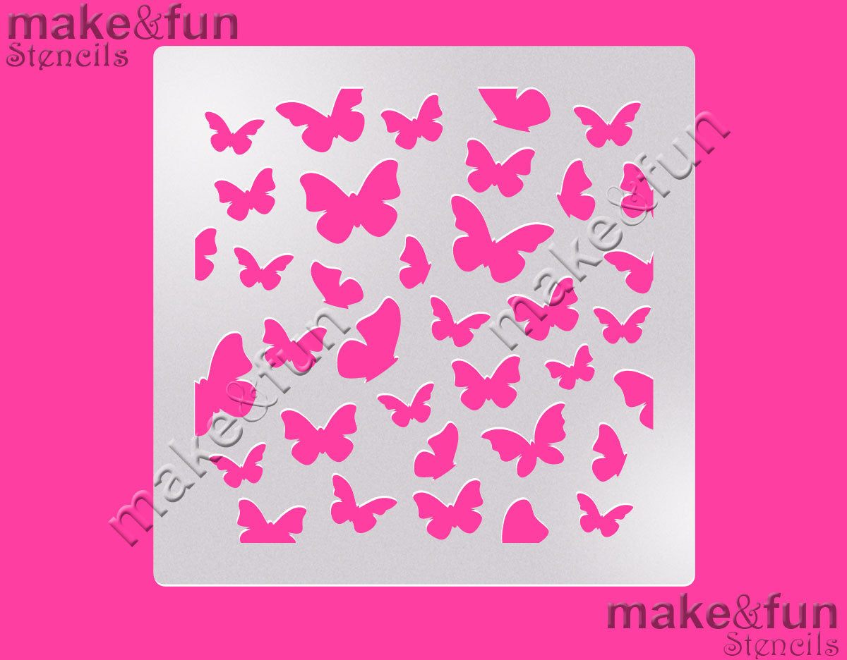 Butterfly Cake Stencil, Cookie Stencil|Schmetterling Schablonen, Airbrush und Royal Icing