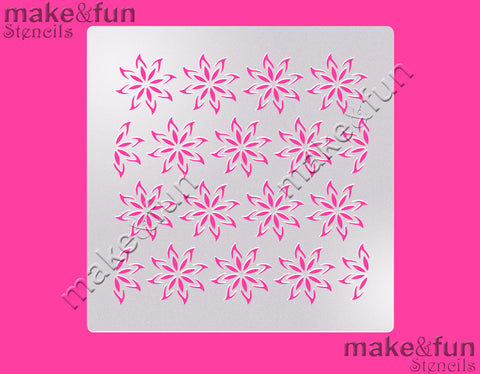 Flowers Pattern Cake Stencil, Airbrushing, DYO|Schablonen, Royal Icing Schablone