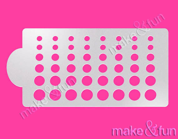 Polka Dot Cake Stencil, Decoupage Stencil|Polka Dots Schablonen, Muster Punkte Schablonen