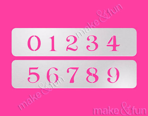 Cookie Number Stencil, Airbrushing, Craft Stencil|Nummer Schablone, Airbrush und Royal Icing