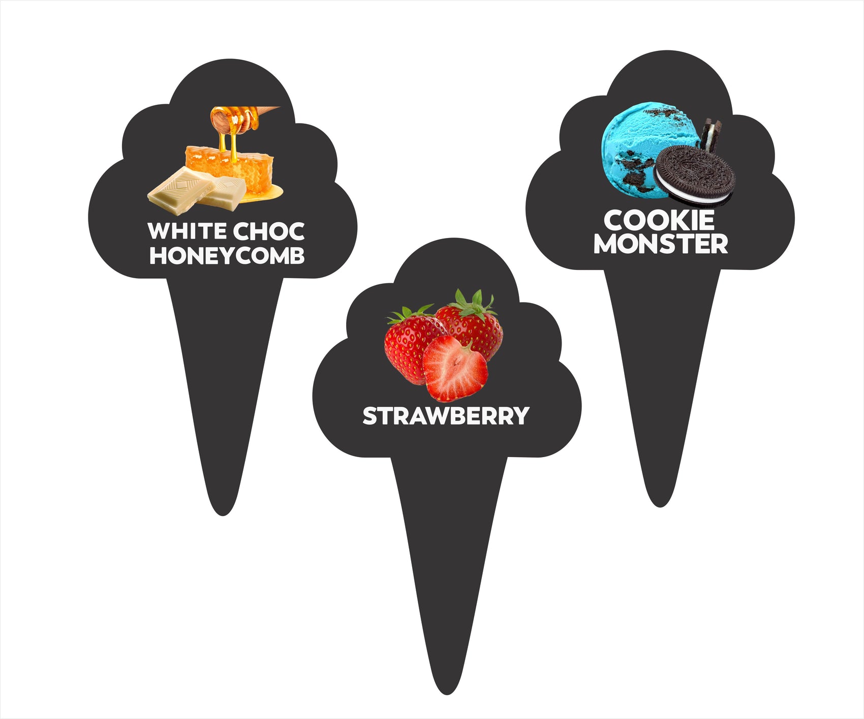 75 pcs Gelato Flavor Markers, Ice Cream Labels, Flavor Tags, Gelato St