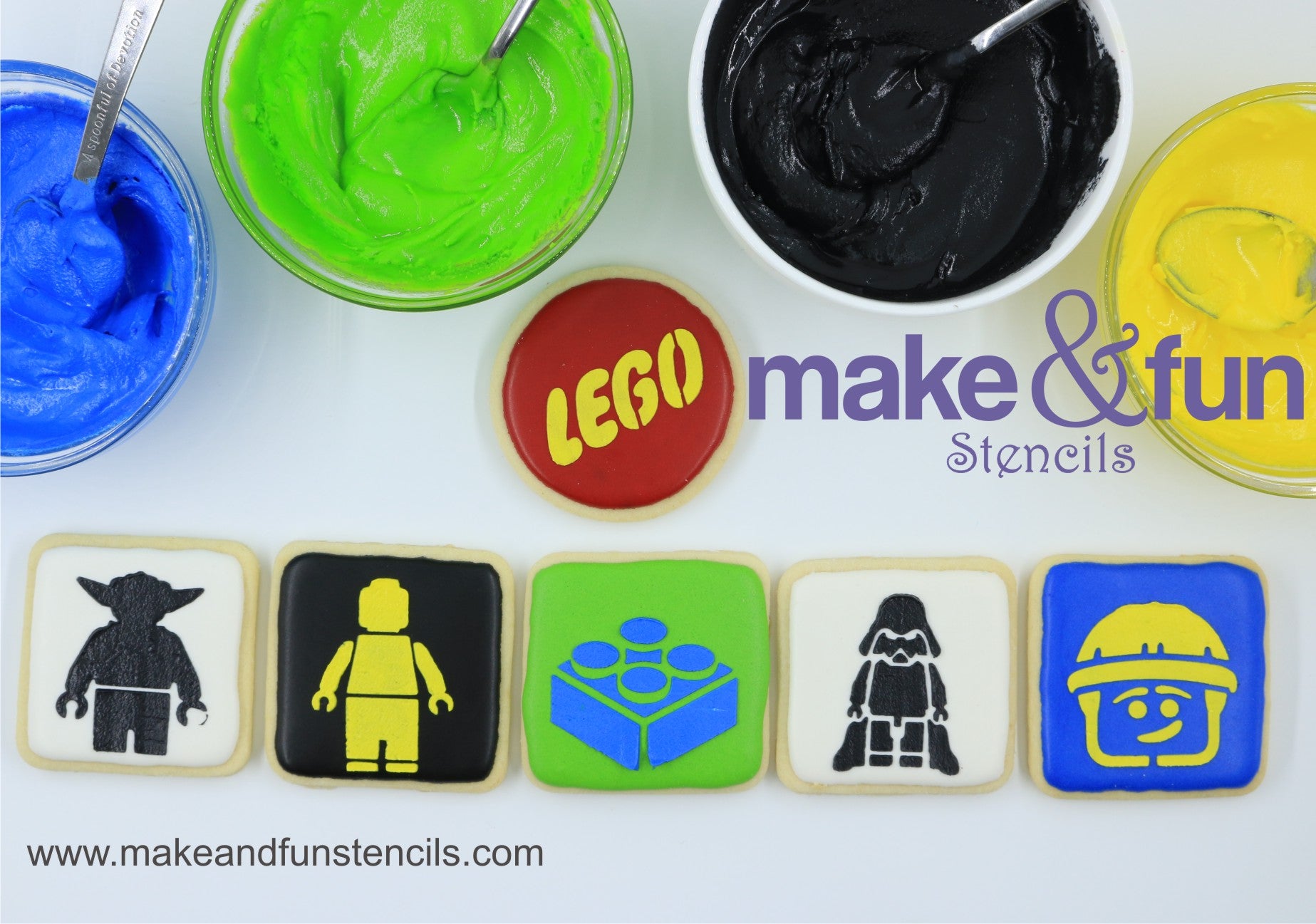 6 pcs Lego Stencil, Cookie Stencil, Cake Stencil|6 Stück Weihnachten Kuchen Schablonen