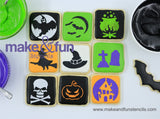 9 pcs Halloween, Cookie Stencil, Cake stencil|9 Stück Halloween Schablonen, Airbrush