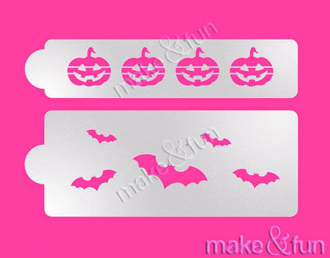 Halloween Cake Stencil, Bat Stencil|Hallowen Bordüre Schablonen, Airbrush