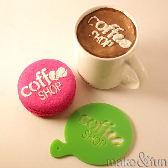 Coffee Stencil, Cookie Stencil, Stencil|Kaffee Schablone, Keks Schablonen