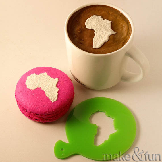 Coffee Stencil, Cookie Stencil, Africa Stencil|Kaffee Schablone, Keks Schablonen