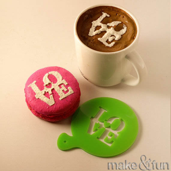 Coffee Stencil, Cookie Stencil, Love Stencil|Kaffee Schablone, Keks Schablonen