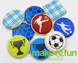 3 pcs Soccer Cookie Stencil, Custom Stencil|3 Stück Fußball Torten Shablonen, Royal Icing und Airbrush