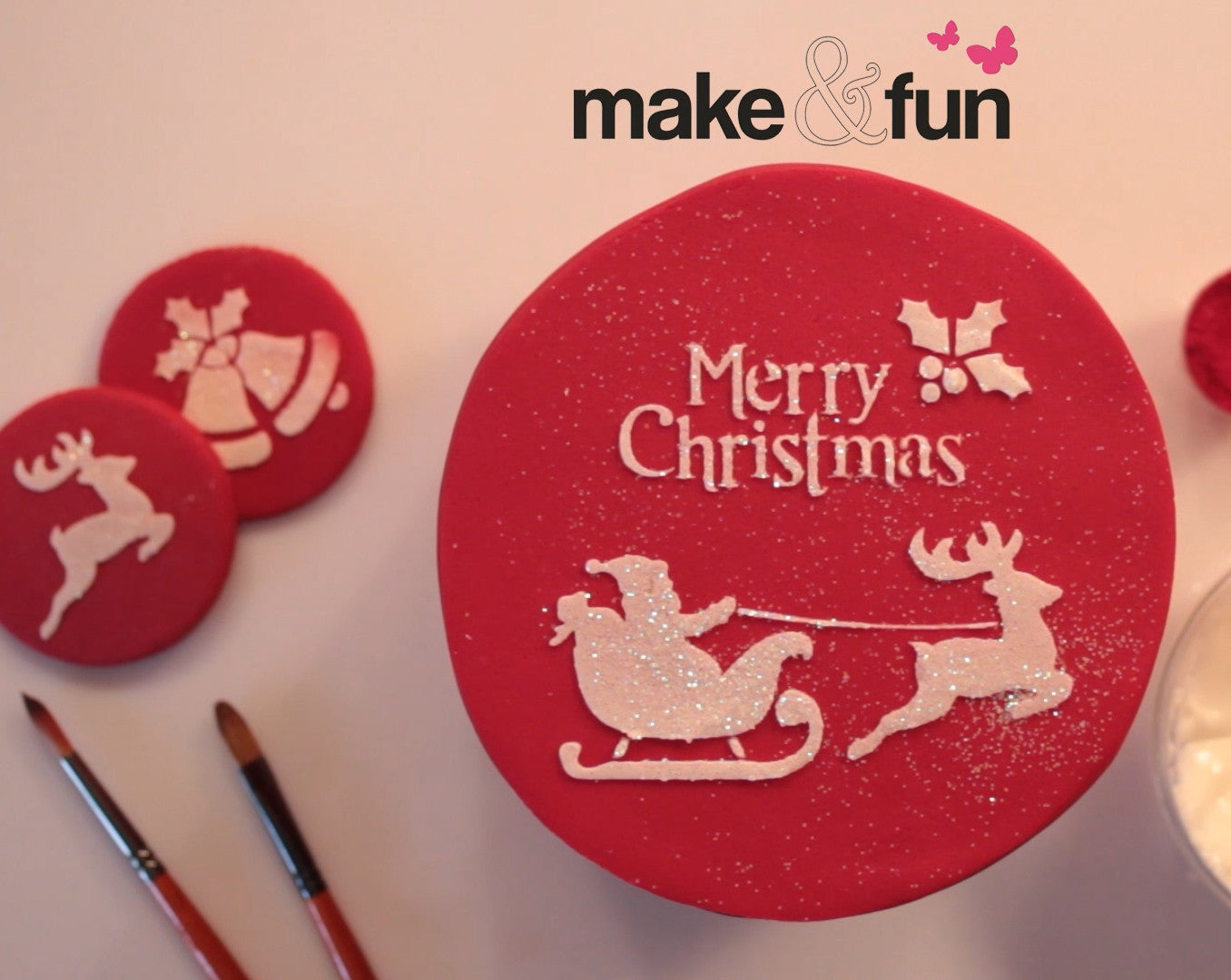 Christmas Cookie Stencil, Airbrush Stencil|Weihnachten Schablonen, Torten Schablone